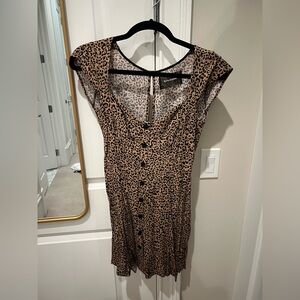 Reformation “Cheri” mini dress - leopard